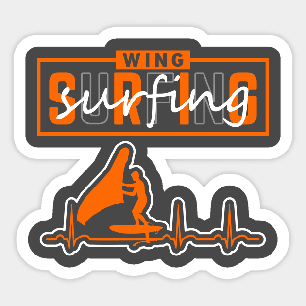 Wing surfing Sticker by Lifestyle T-shirts